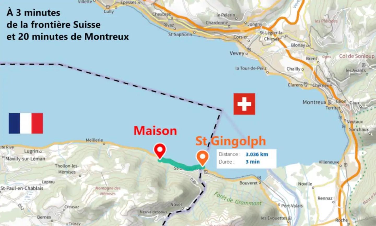 Chez Malou & Hugo Vue Lac Proche Suisse & Stations ! Saint-Gingolph Zewnętrze zdjęcie